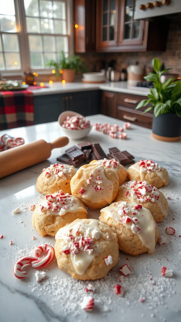 peppermint chocolate holiday cookies