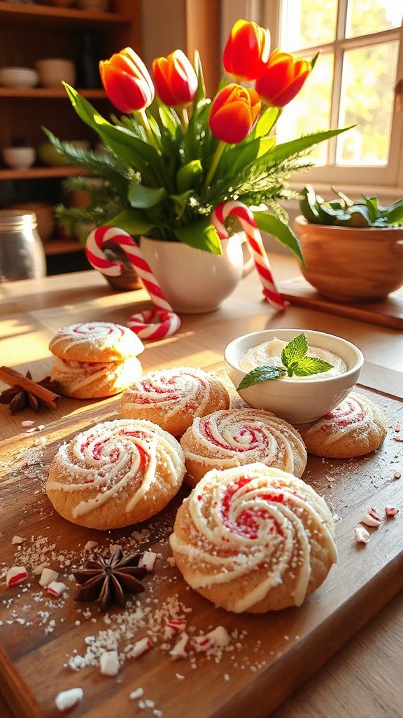 peppermint flavored holiday cookies
