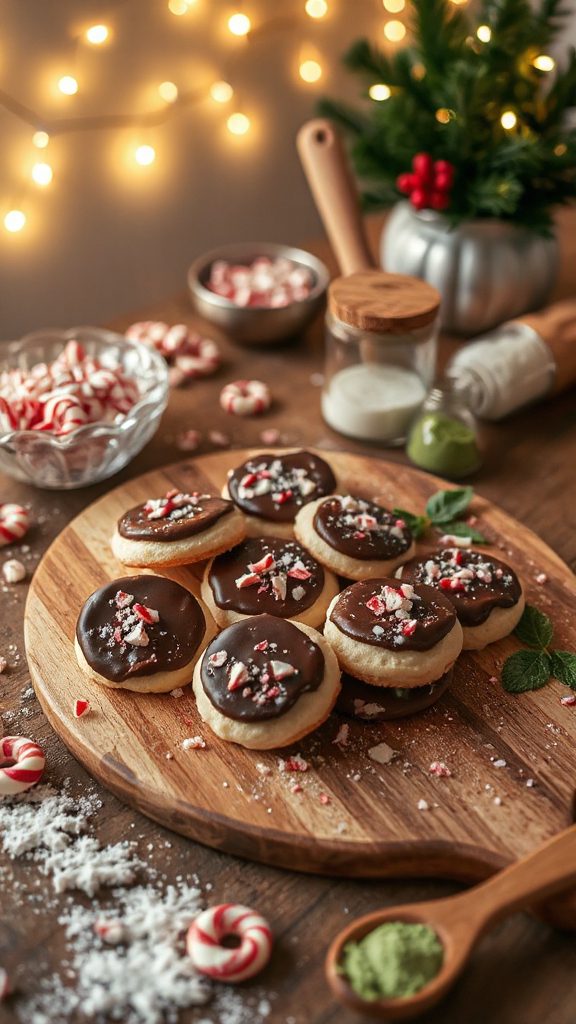 peppermint infused chocolate cookies