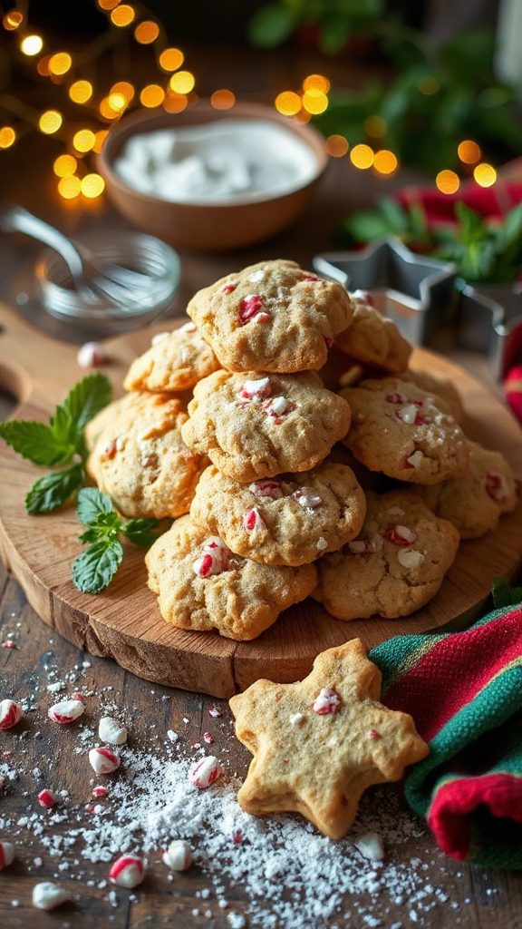 peppermint infused sourdough shortbread