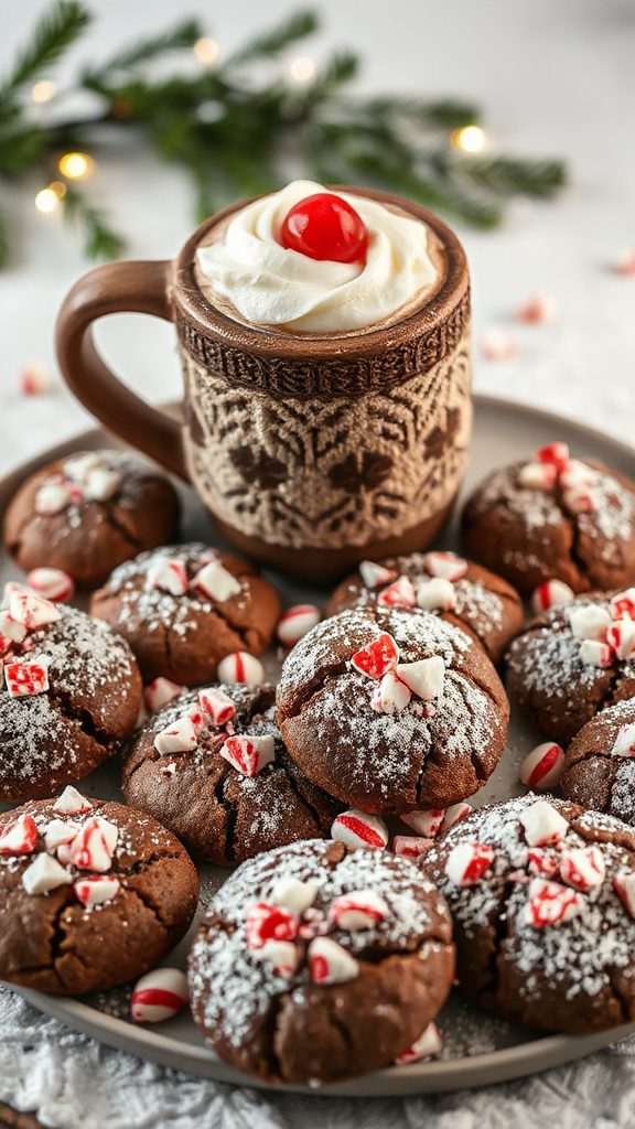 peppermint mocha holiday cookies