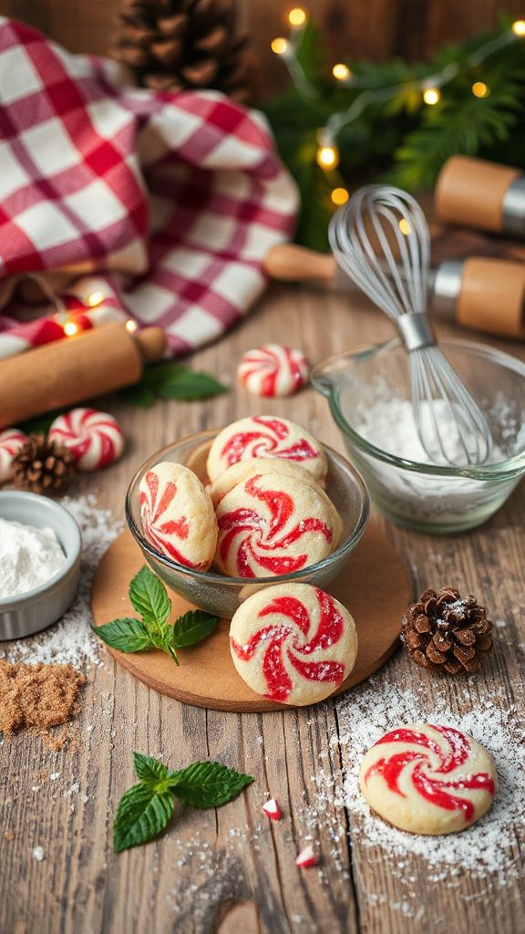 peppermint swirl holiday cookies