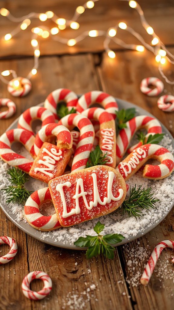 personalized festive candy canes