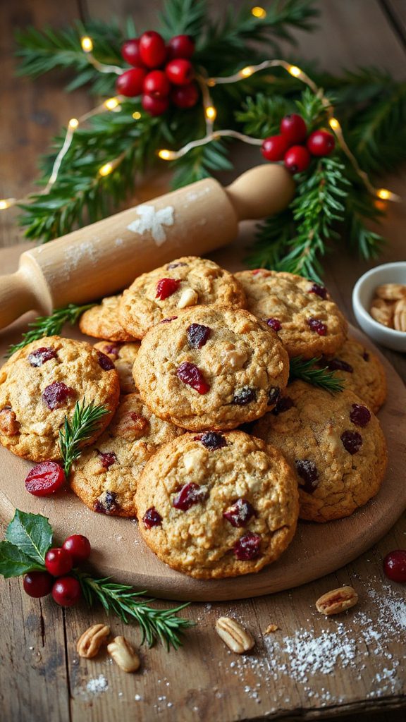 pine nut cranberry oatmeal cookies