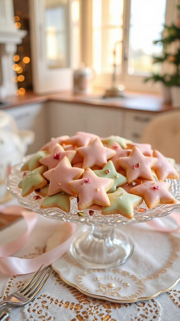 pistachio and rose cookies