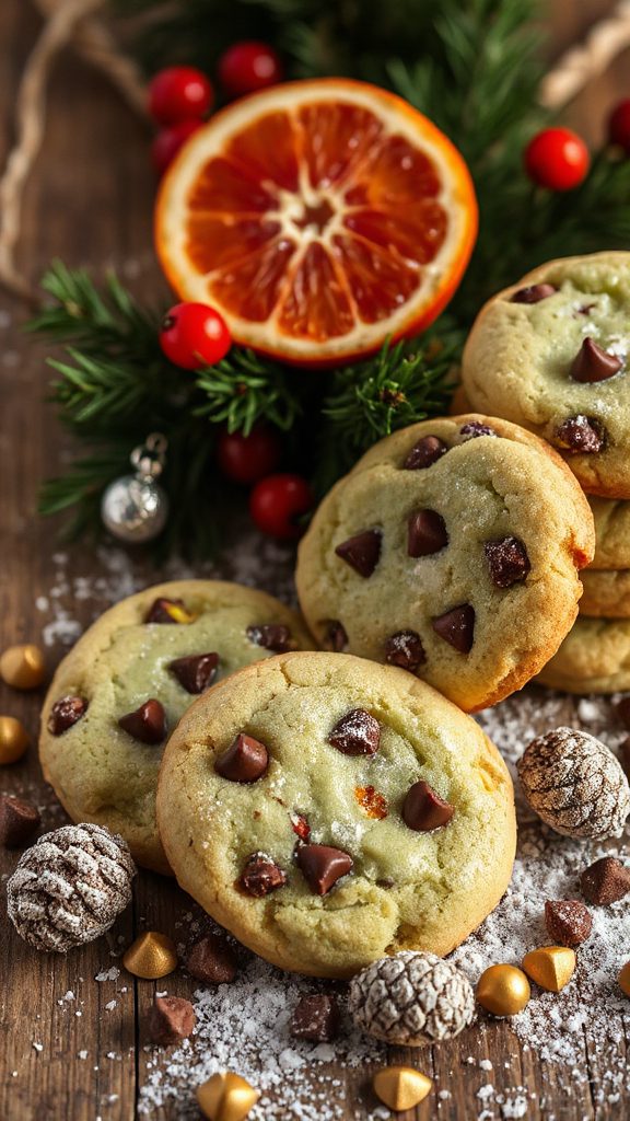 pistachio chocolate chip cookies