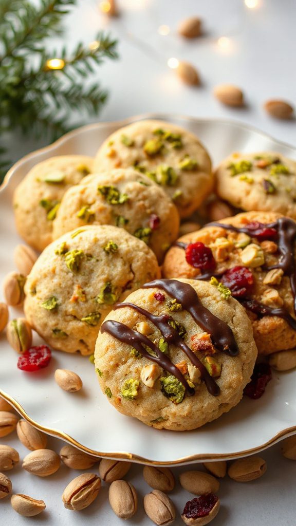 pistachio cranberry chewy cookies