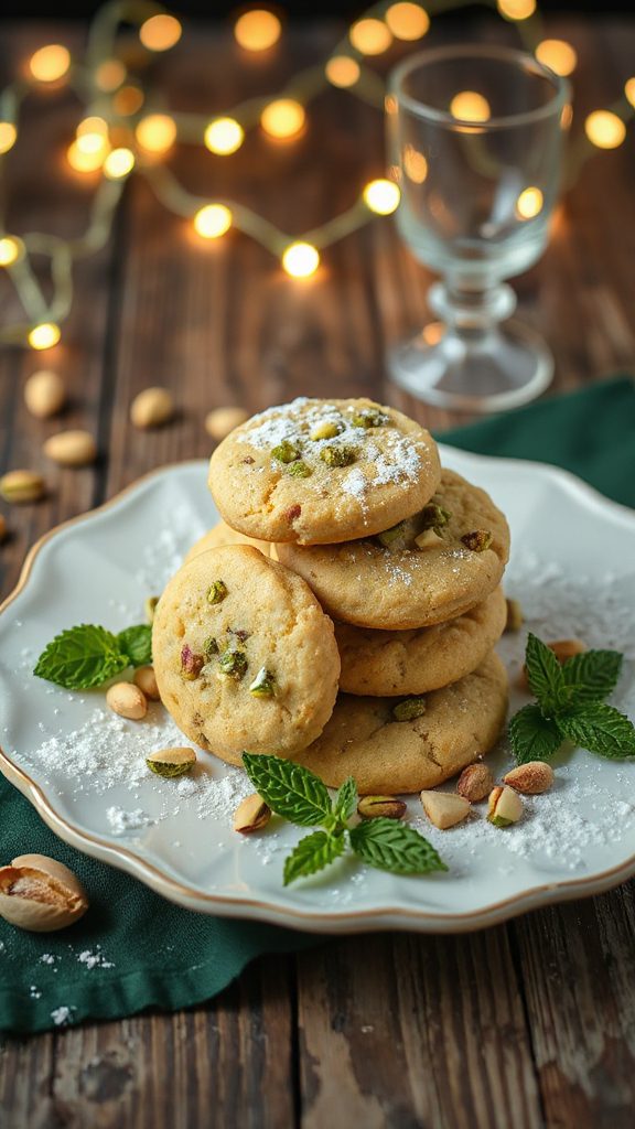 pistachio flavored buttery cookies