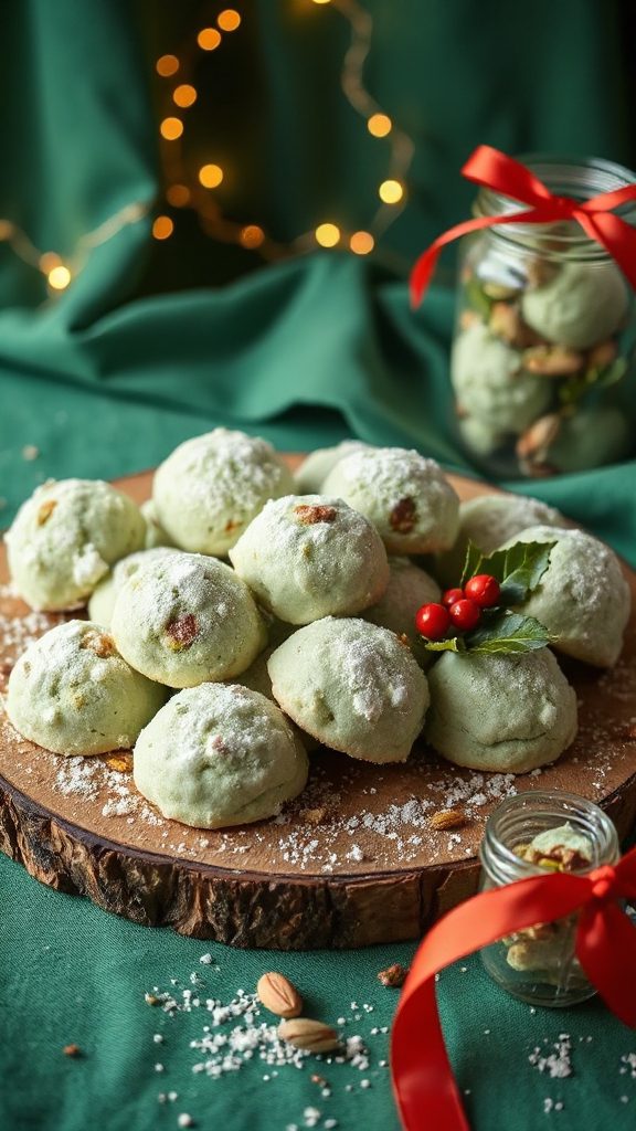 pistachio snowball cookies recipe
