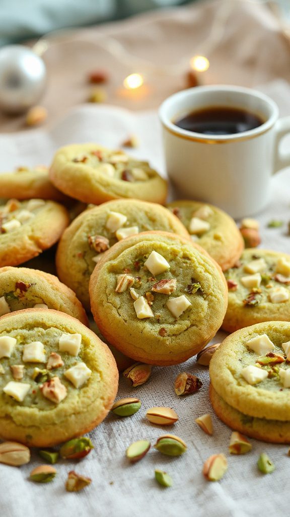 pistachio white chocolate cookies