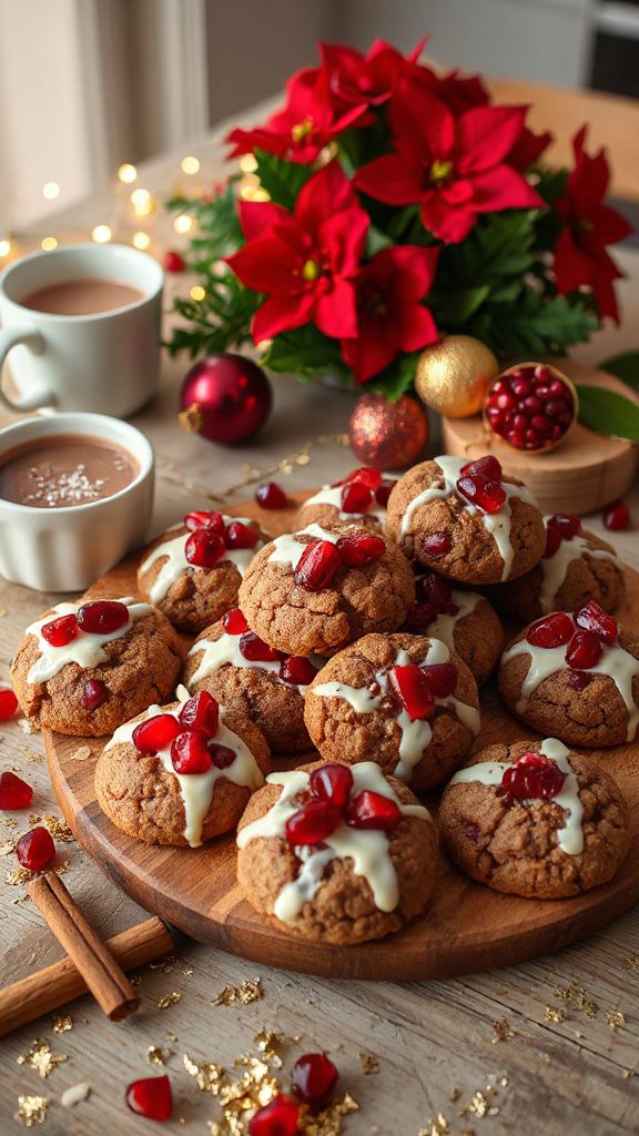 pomegranate almond joy cookies