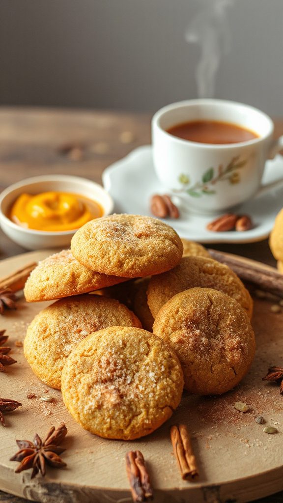 pumpkin chai snickerdoodle cookies