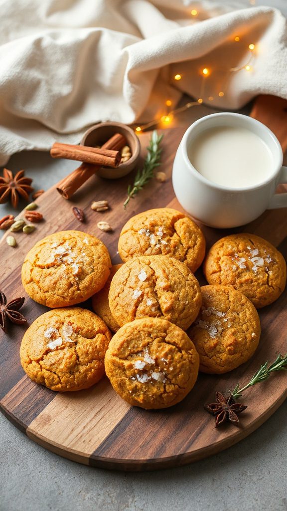 pumpkin spice chickpea cookies