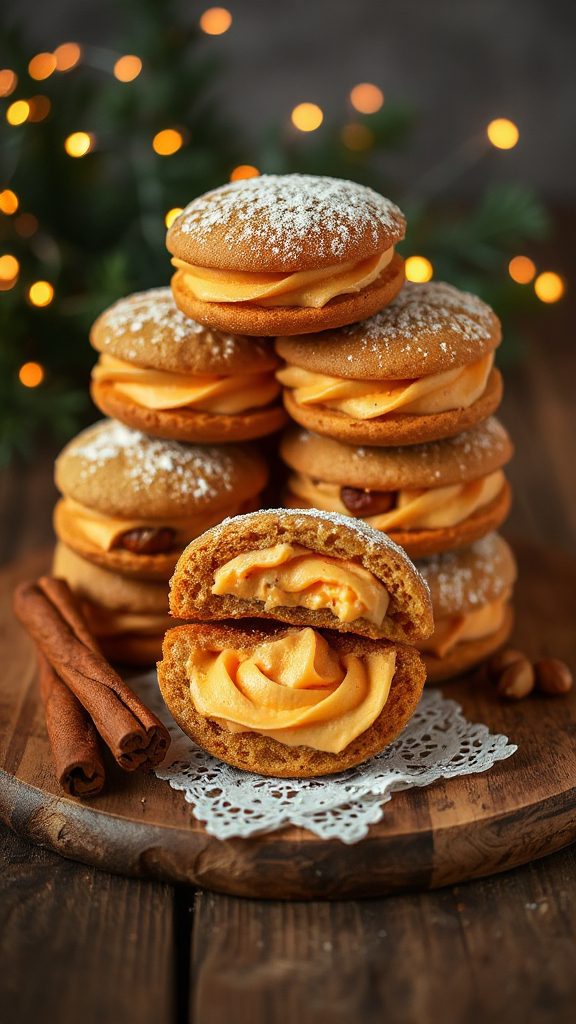 pumpkin spice cream cookies
