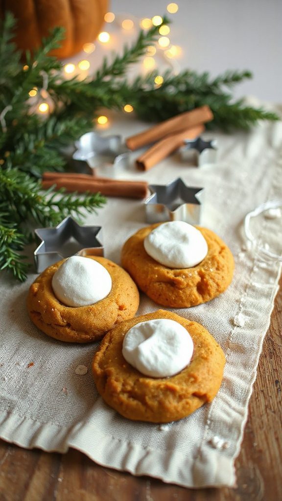 pumpkin spice marshmallow cookies