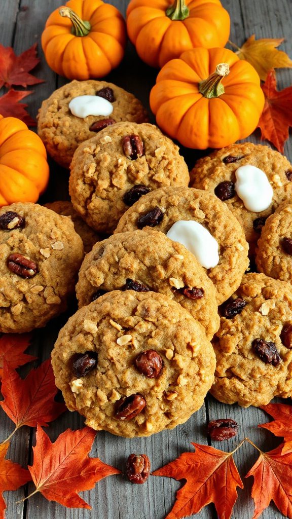 pumpkin spice oatmeal cookies