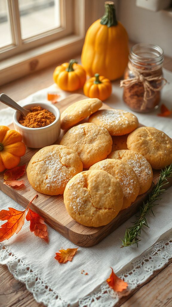 pumpkin spice ricotta cookies