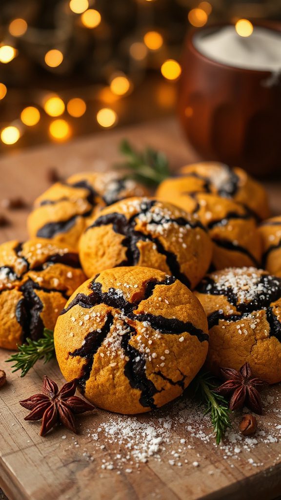 pumpkin spice sesame cookies