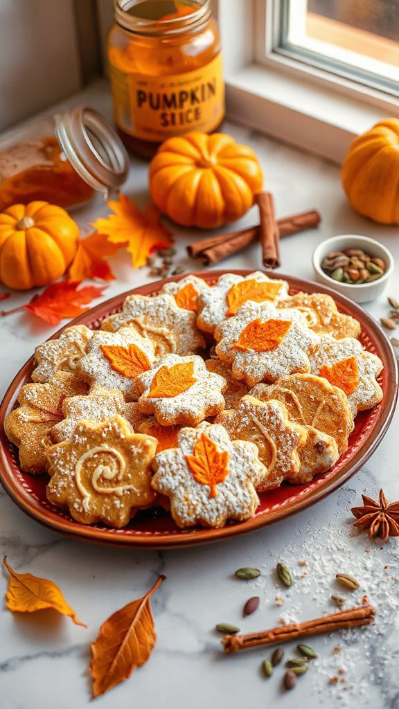 pumpkin spice slice cookies