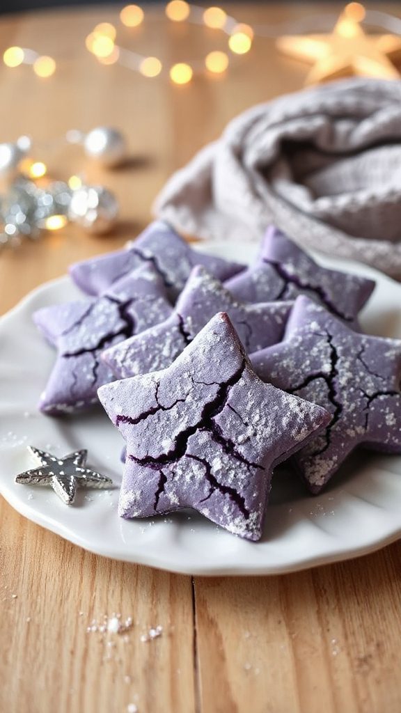 purple yam crinkle cookies