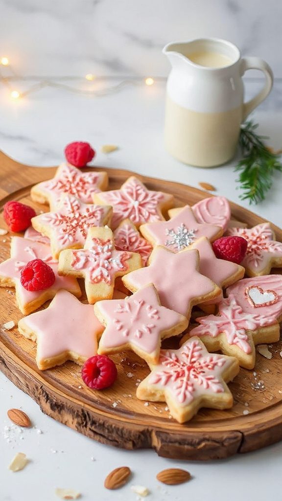 raspberry almond shortbread cookies