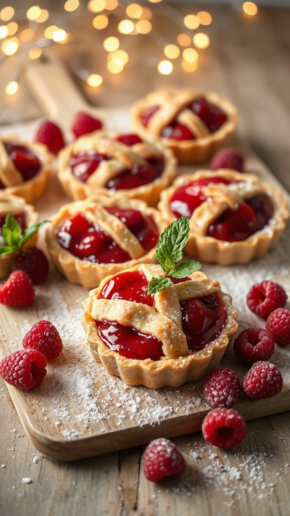 raspberry jam filled almond tarts
