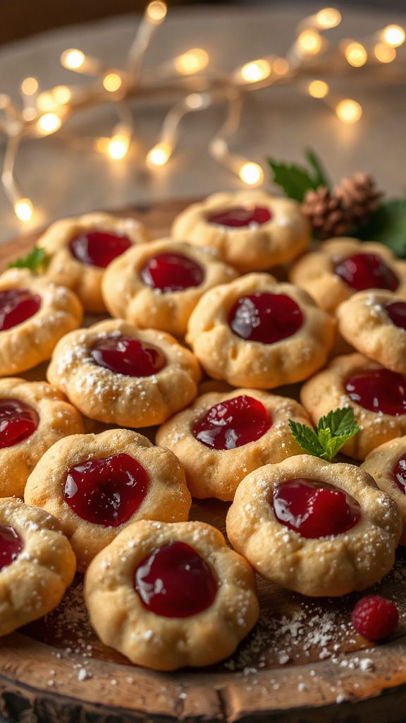 raspberry jam thumbprint cookies