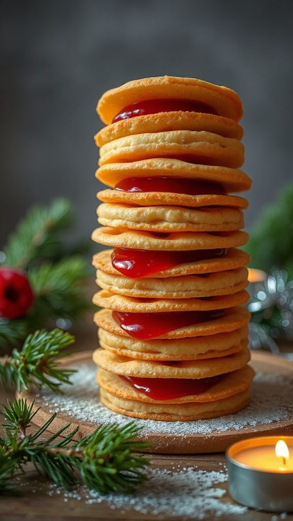 raspberry jam wafer cookies