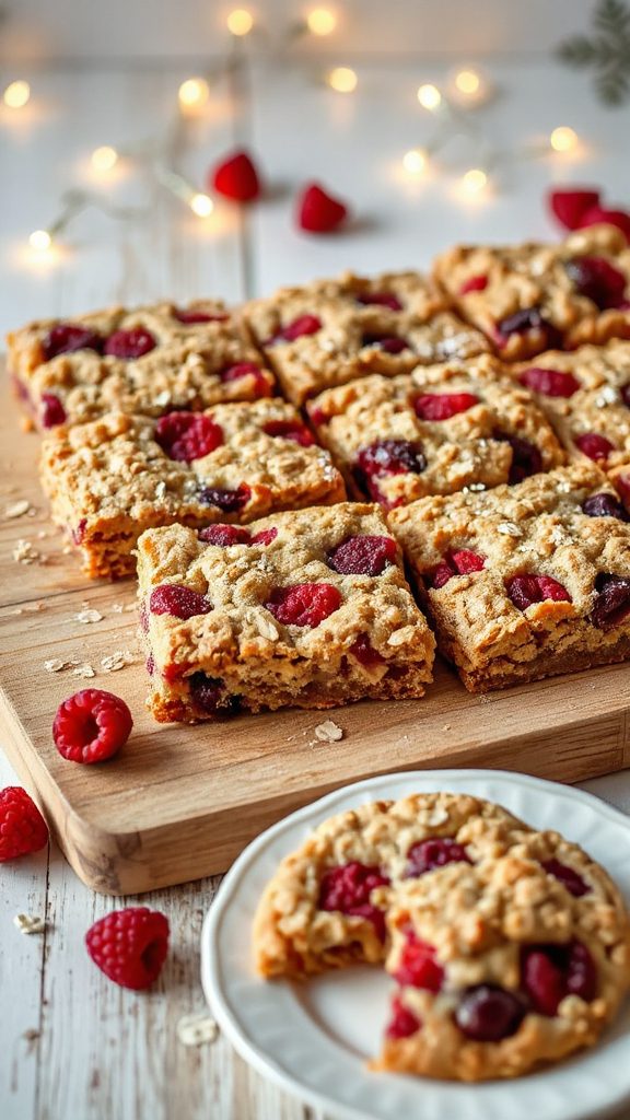 raspberry oatmeal cookie bars