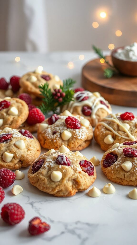 raspberry white chocolate cookies
