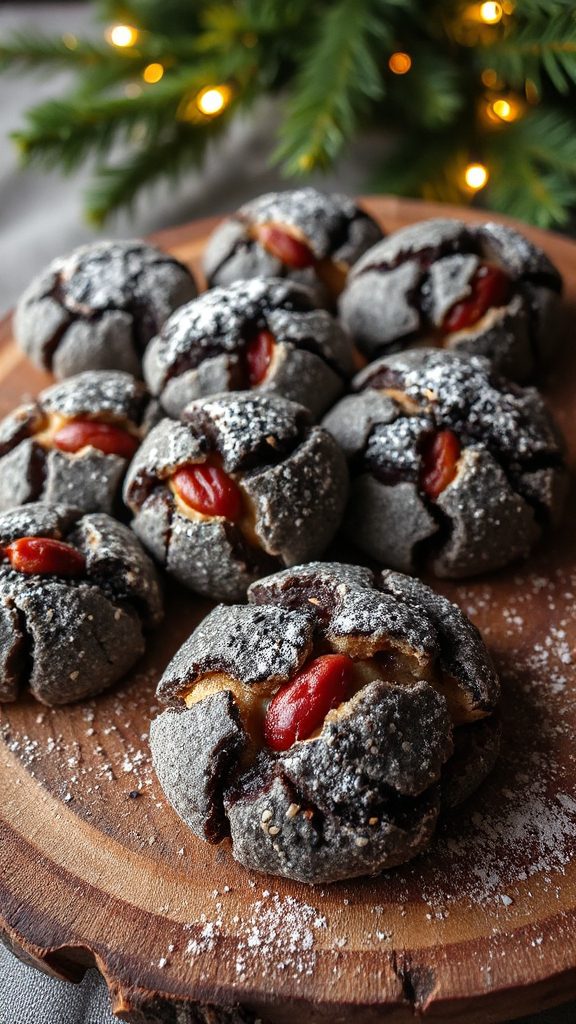 red bean black sesame cookies