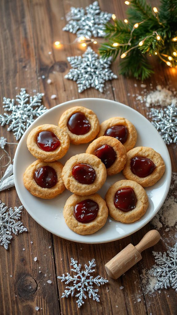 red bean thumbprint cookies