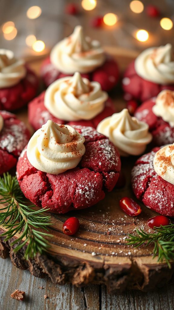 red velvet cheesecake brownie cookies