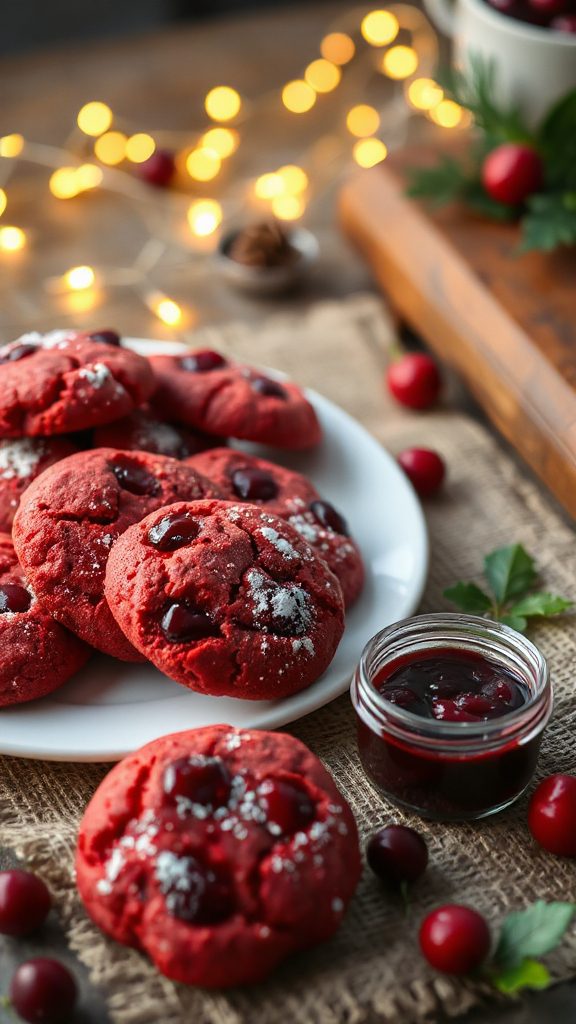 red velvet cherry cookies