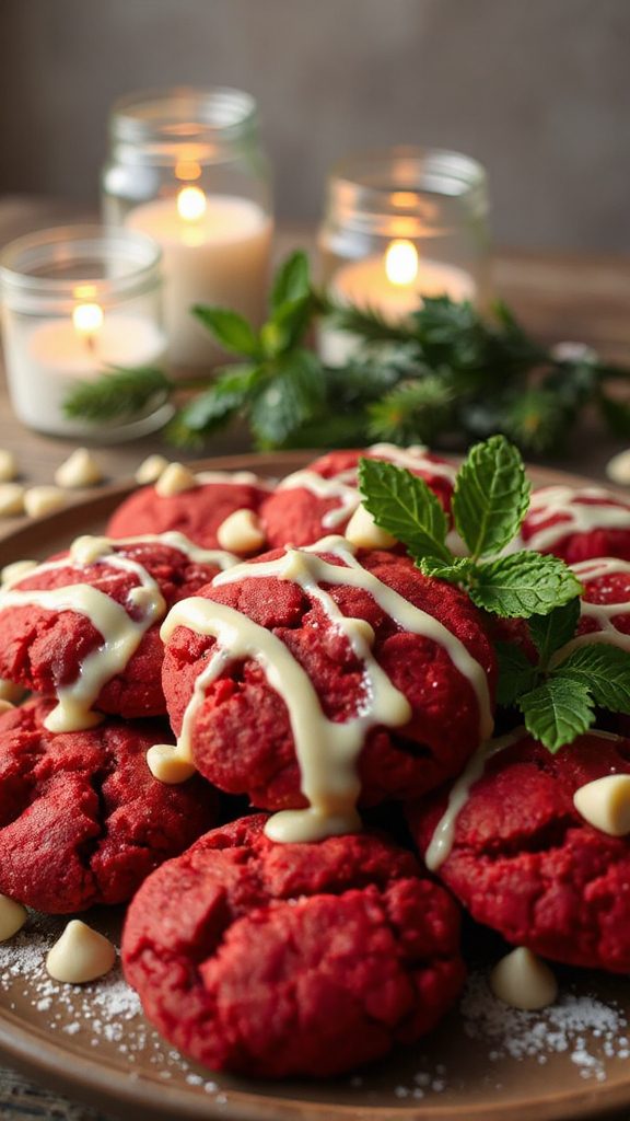 red velvet crumble cookies