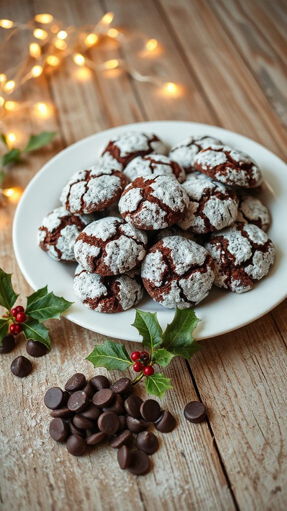 rich crinkly chocolate cookies