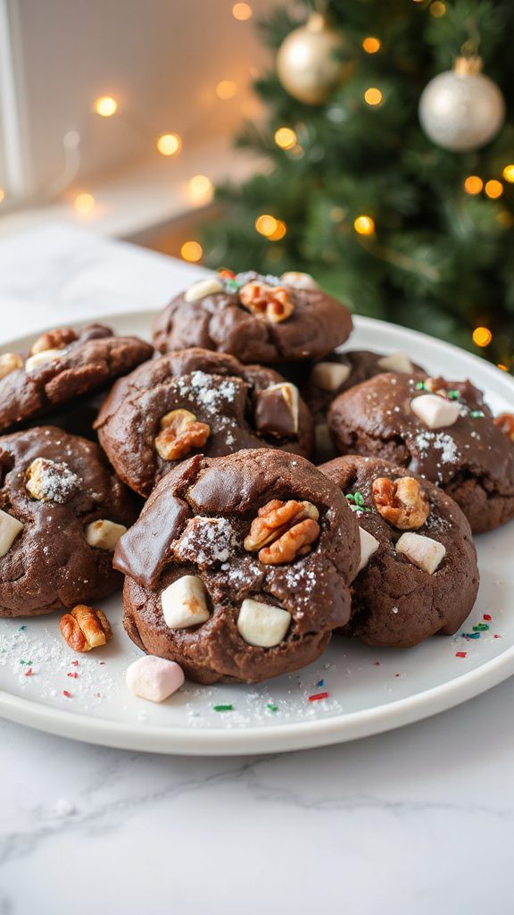 rocky road brownie cookies