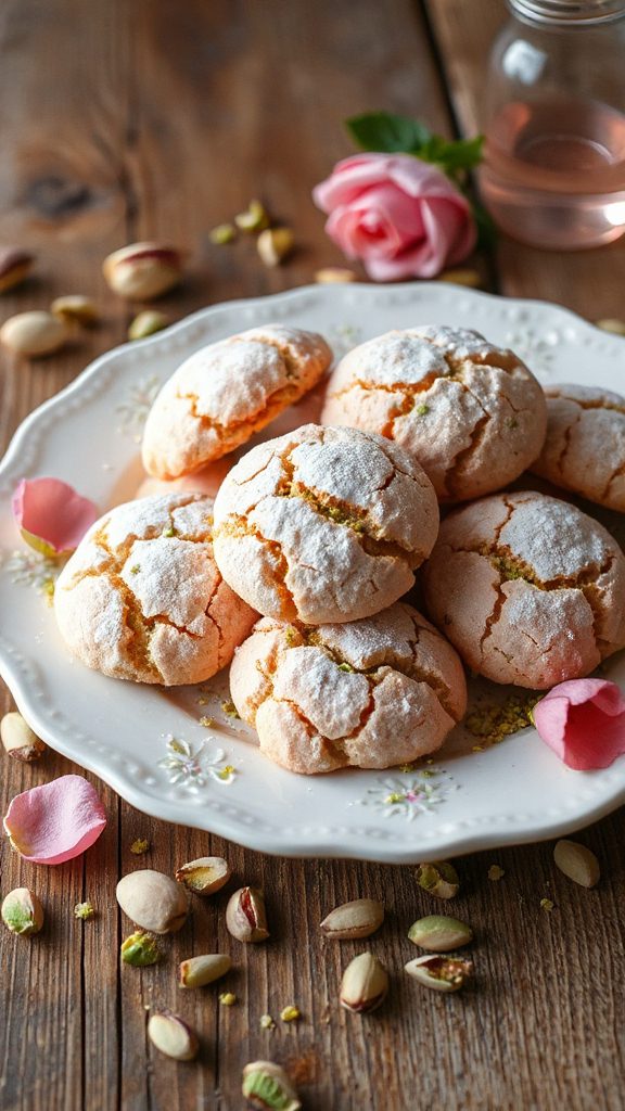 rosewater pistachio crinkle cookies rosewater pistachio crinkle cookies