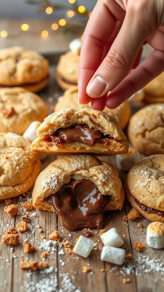 s mores inspired gooey cookies s mores inspired gooey cookies