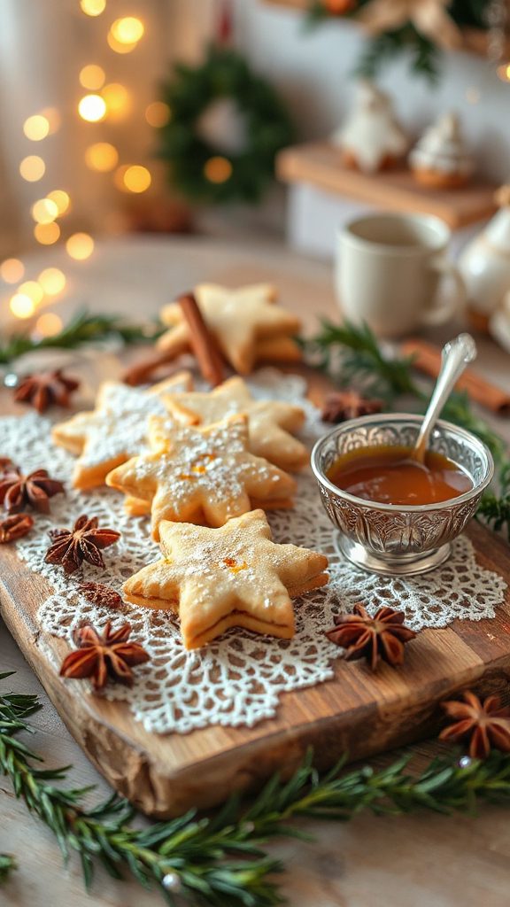 saffron cinnamon shortbread cookies