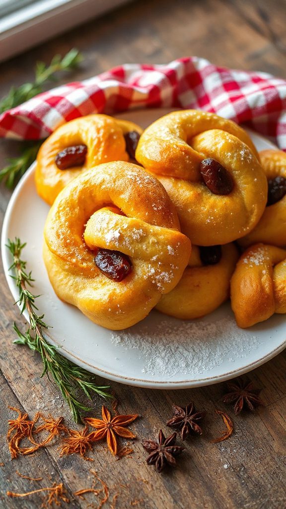 saffron flavored festive rolls