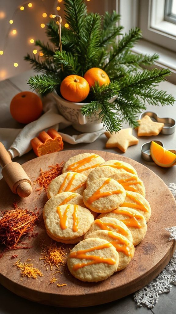 saffron orange zest shortbread
