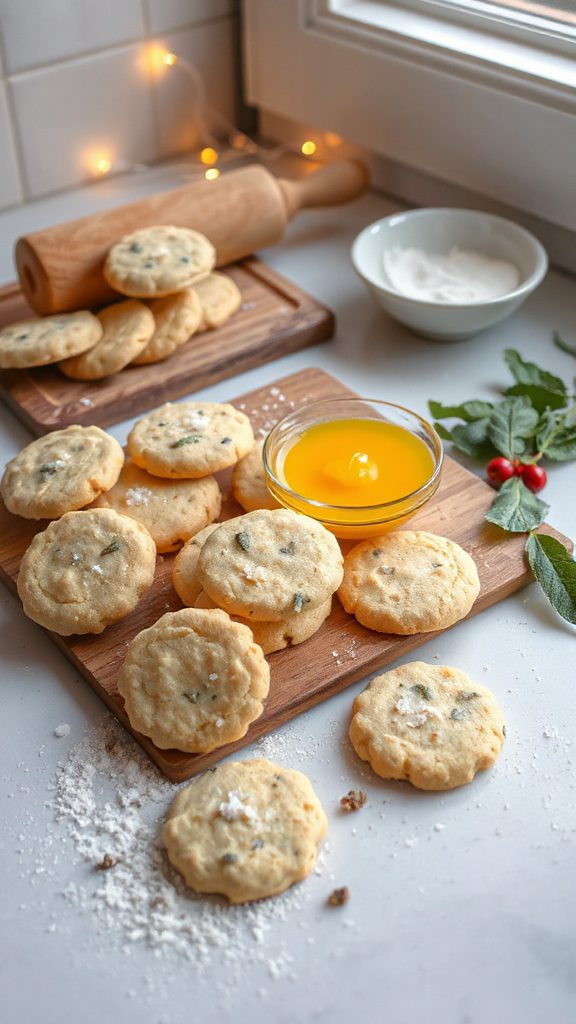 sage infused buttery shortbread cookies