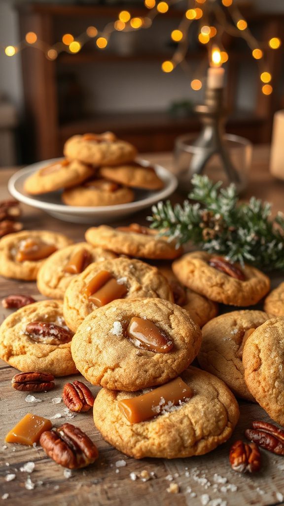 salted caramel pecan cookies
