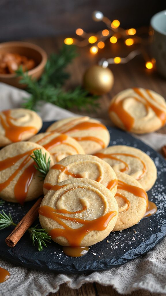 salted caramel tahini cookies