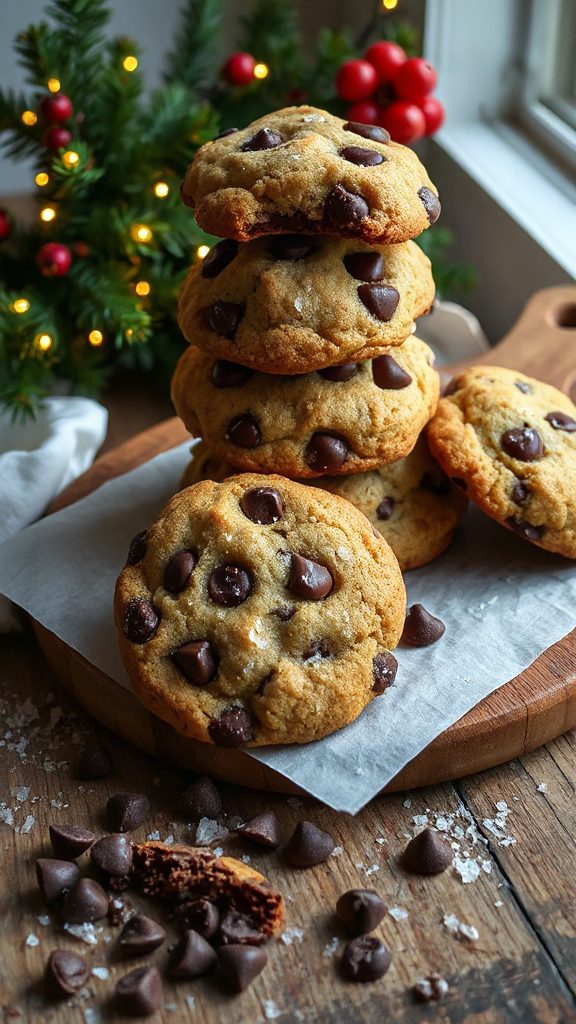 salty sweet chocolate chip cookies