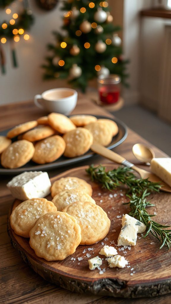 savory blue cheese shortbread