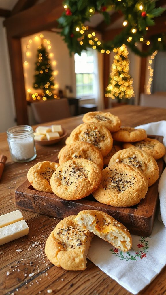 savory cheese bagel cookies