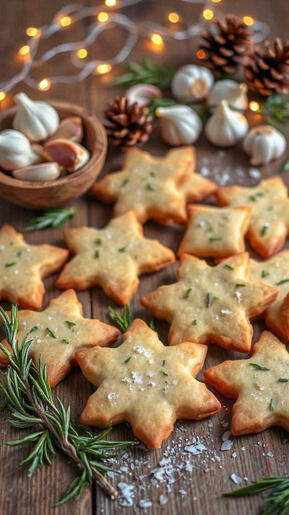 savory garlic rosemary cookies