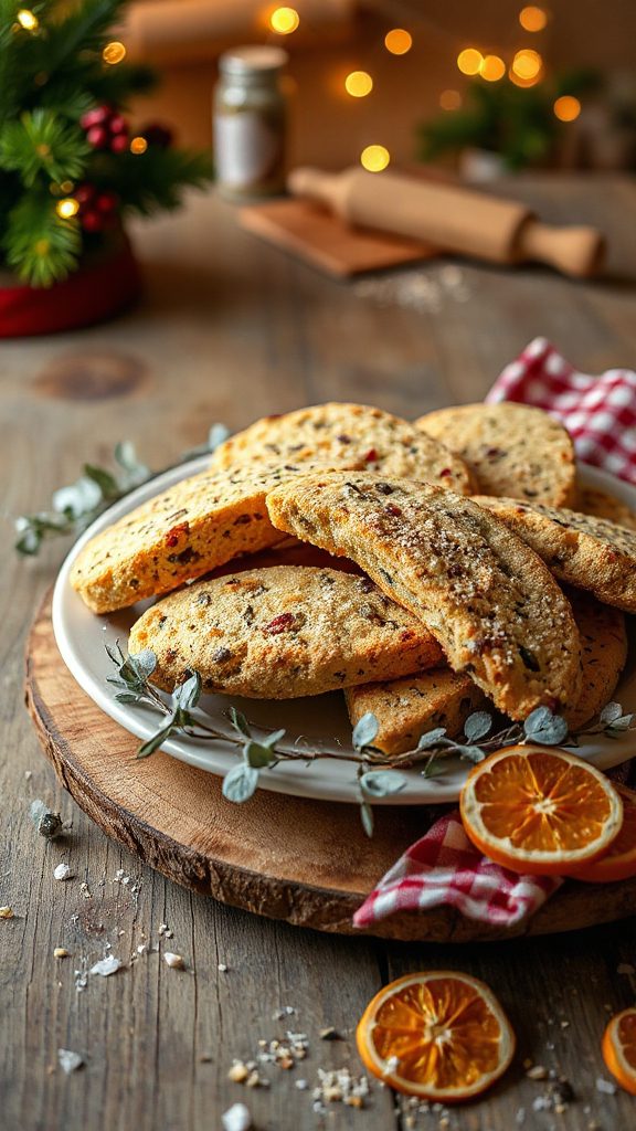 savory herb garlic biscotti